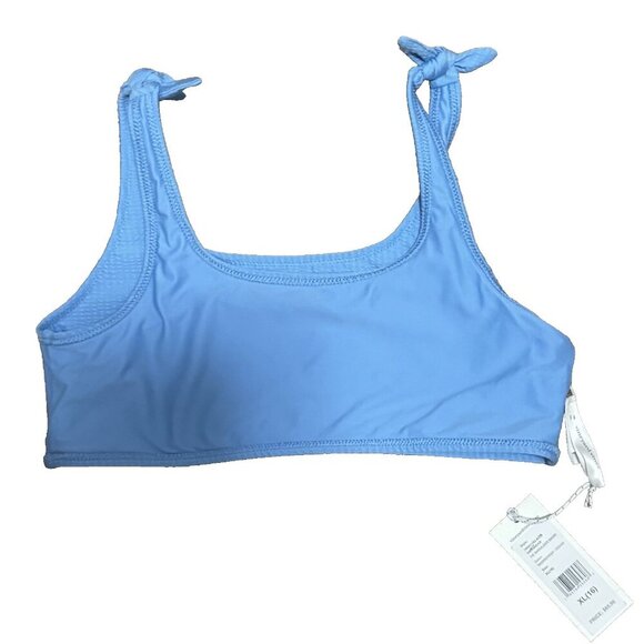 Vineyard Vines Women’s Tie Shoulder Bikini Swimwear Seersucker - Ocean Size XL - Picture 3 of 3